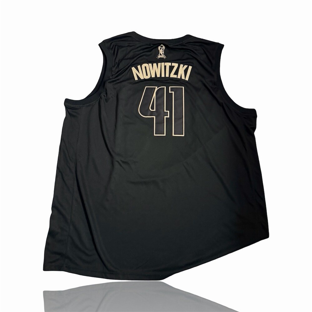 Nike Dallas Mavericks Dirk Nowitzki #41 City Edition Jersey Mens 4XL Black